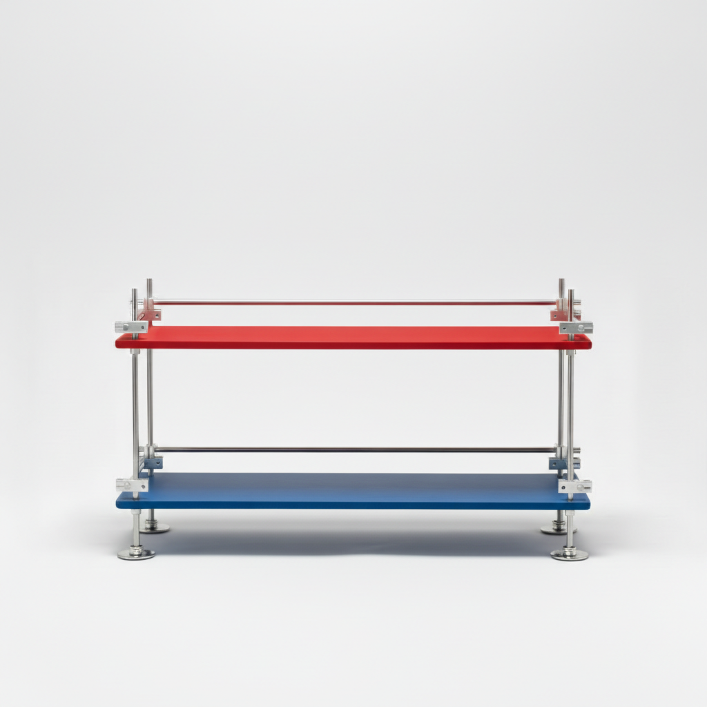 Linear Shaft 2-Tier Coffee Rack