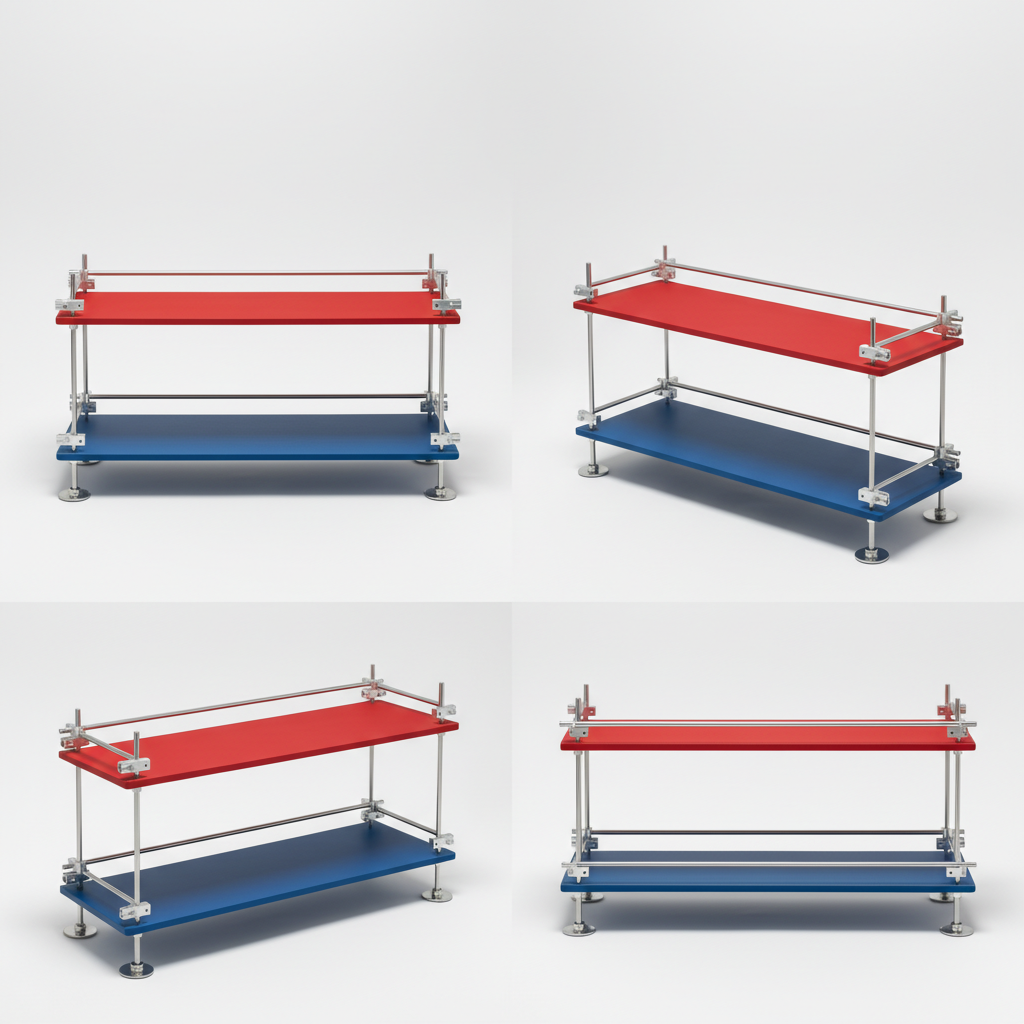 Linear Shaft 2-Tier Coffee Rack