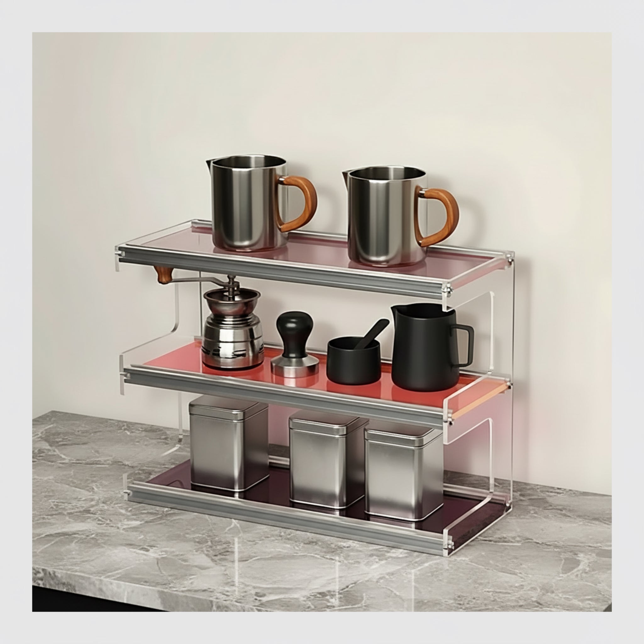 Acrylic Desktop Organizer Shelf