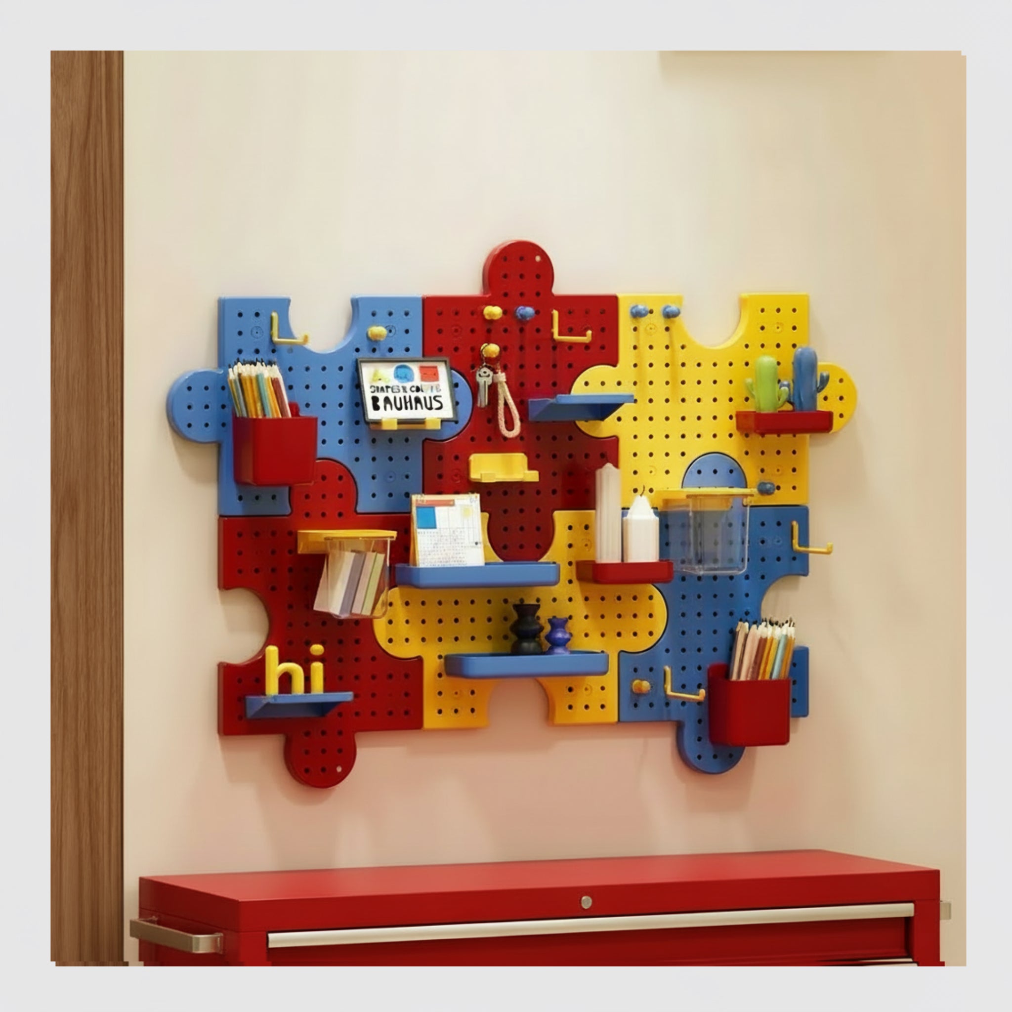 Puzzle Pegboard Organizer